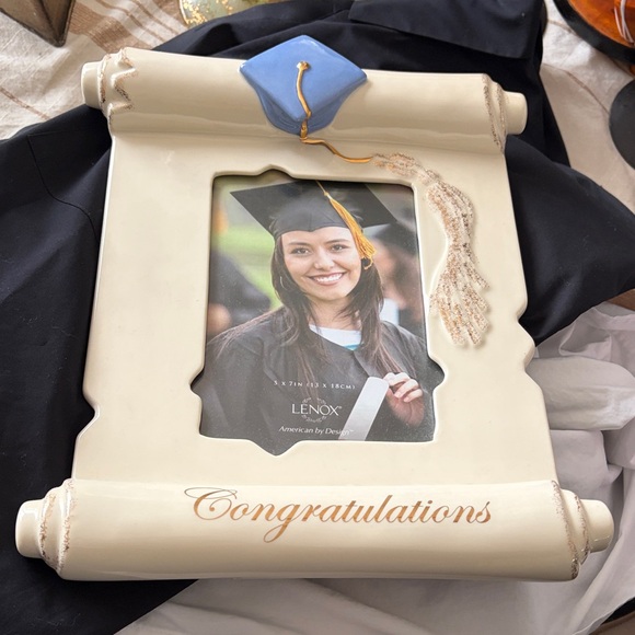 Lenox Other - Lenox Cream and Blue Congratulations Graduate Photo Frame 5x7